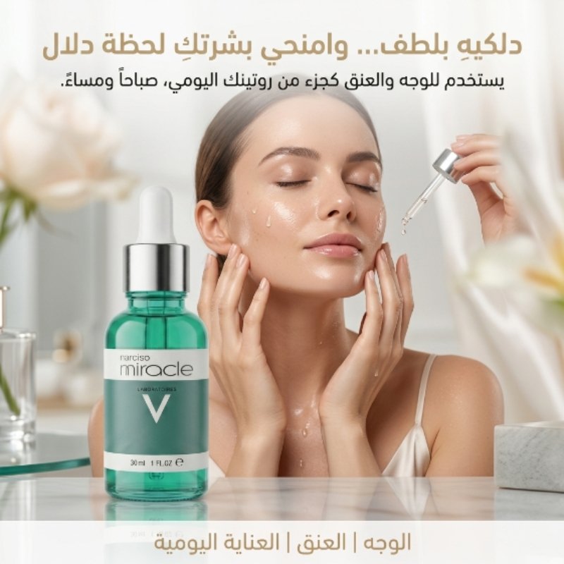 تطبيق السيروم على البشرة