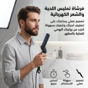 فرشاة فرد اللحية والشعر الكهربائية للرجال